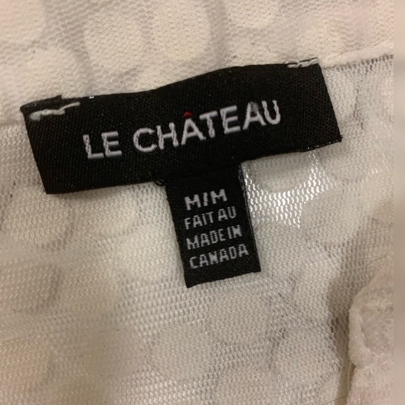 Le Chateau Sheer Polka Dot Sleeveless Top - size M - Picture 2 of 3